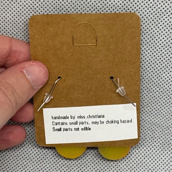 Handmade Hamburger Earrings - Picture 3 of 6